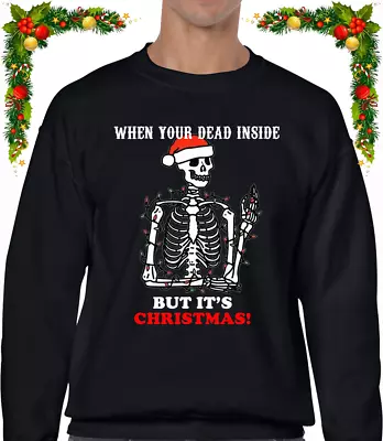 Buy When Your Dead Christmas Jumper Funny Joke Design Festive Xmas Elf Gift Fun • 14.99£