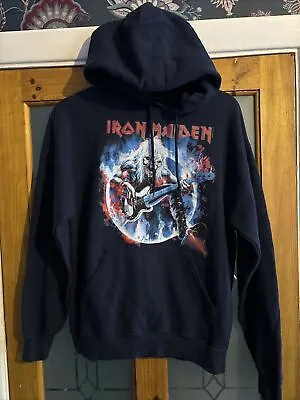 Buy Iron Maiden Navy Blue Men’s Hoody Merch Eddie Graphic Music Medium 2020 Global • 25£