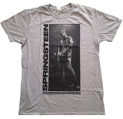 Buy Bruce Springsteen Wintergarden Photo Grey T-Shirt NEW OFFICIAL • 14.99£