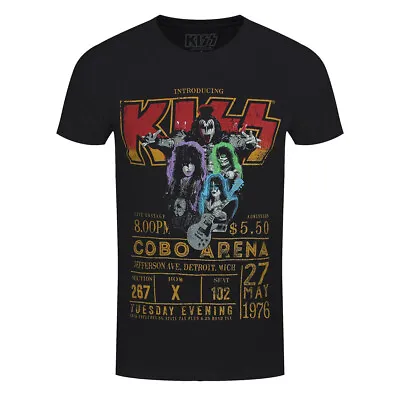 Buy Kiss T-Shirt Cobo Arena 1976 Rock Band Eco 100% Recycled New Black Official • 14.95£