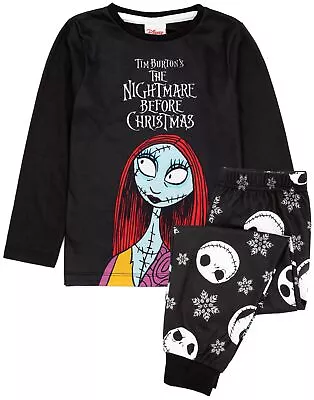 Buy Disney The Nightmare Before Christmas Long Sleeve Long Leg Pyjama Set (Girls) • 18.99£