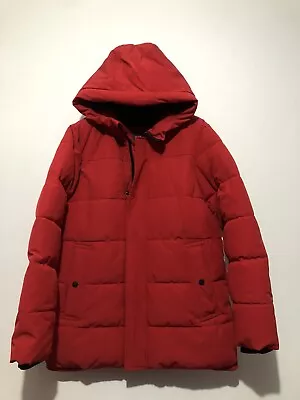 Buy M&S Stormwear Thermowarmth Hooded Puffer Coat Jacket Red Large £89 • 54.99£