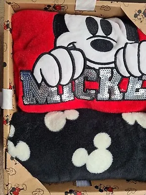 Buy Ladies Disney MICKEY MOUSE Cosy Fleece Winter Pyjamas Women PJ's 12-14 Medium • 24.50£