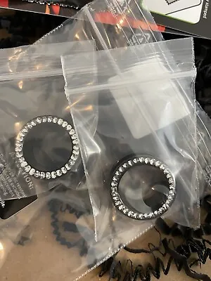 Buy Wildcat Piercing Jewellery Pair Of Blackline Swarovski Ear Tunnels 18mm New • 25£