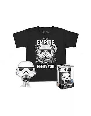 Buy Stormtrooper Funko POP & Star Wars Tee Children T-Shirt Size M Pocket POP! • 7.90£