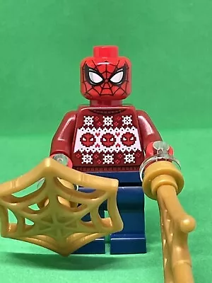 Buy Lego Marvel Super Heroes Mini Figure Spiderman Christmas Sweater 76167 SH905 • 5.49£