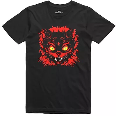 Buy Cat Demon T Shirt Scary Feline Halloween Design Regular Fit Cotton Tee • 11.99£