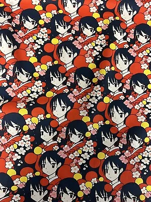 Buy Anime Characters Japan Novelty  100% Cotton Fabric. Per Metre • 5.99£