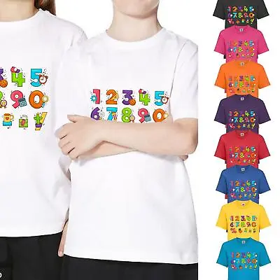 Buy Boys Girls Number Math Day T-Shirt Maths Symbol Childrens Kids School Tee • 5.99£