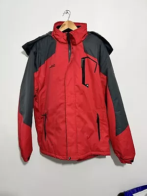 Buy Mens Red V.T.AOR169 Outdoor Jacket Winter Coat Hood Waterproof XL • 49.99£