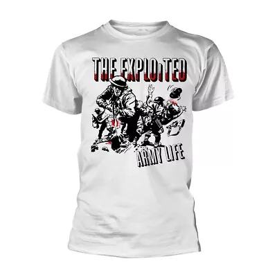 Buy EXPLOITED, THE - ARMY LIFE (WHITE) WHITE T-Shirt Medium • 19.11£