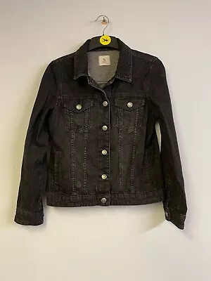 Buy Tu Woman's Black Cotton Blend Denim Jacket Size UK 8 • 16.99£
