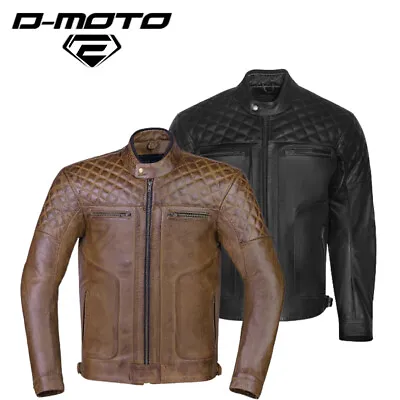 Buy Men's Stylish Leather Jacket Motorcycle Motorbike Jacket Classy Biker Jacket • 84.39£