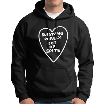 Buy Surviving Purely Out Of Spite Humorous Funny Joke Retro Mens Hoody Top #D6 Lot • 18.99£