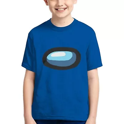 Buy Boys Gamer T-Shirt, Blue Size L Short Sleeve Teen Classic Imposter Game T-Shirt • 9.21£