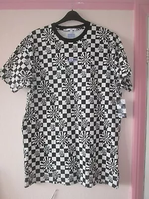 Buy Vans Black & White Checked & Floral Oversized T Shirt Size Xl Bnwt • 4.99£