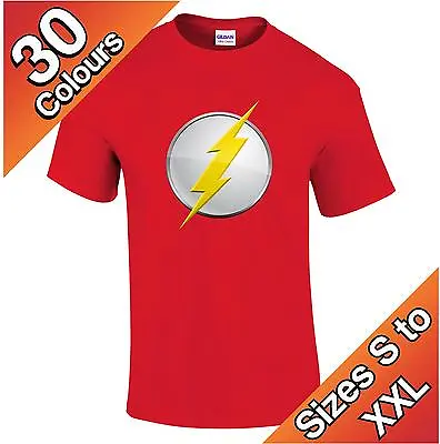 Buy Flash T-Shirt Big Bang Theory In 30 Colours, Super Hero DC Gift Funny S-XXL • 11.99£