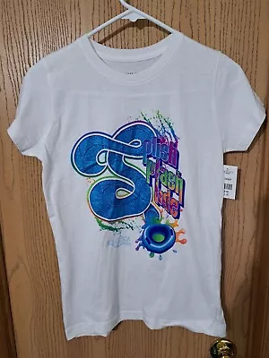 Buy Aquatica Seaworld Waterpark T-Shirt White With Sparkles Youth Size Medium • 7.89£