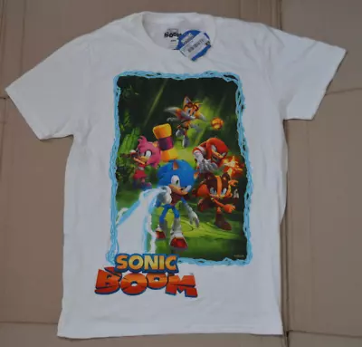 Buy Bioworld Sega Sonic The Hedgehog White T-Shirt / Sonic Boom (Adult Unisex Medium • 8.99£