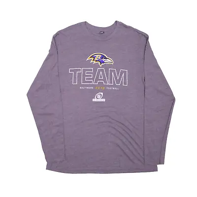 Buy DISTRICT Baltimore Ravens USA T-Shirt Grey Long Sleeve Mens XL • 12.99£