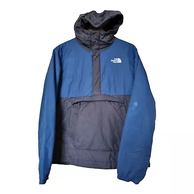 Buy The North Face Blue/black Half Zip Pullover Padded Jacket Sz Large See Descripti • 9.99£