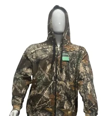 Buy Mens Camouflage Hoodie Jungle Print Zipper Long Sleeve Hunting Sweatshirt M -2XL • 18.99£