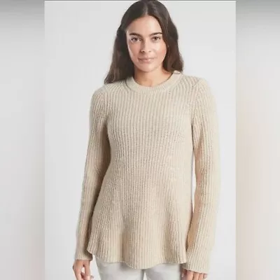 Buy  Athleta Women’s XS Sierra Crew Chunky Knit Swing Coconut Winter Sweater • 20.84£