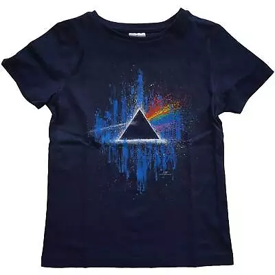 Buy Pink Floyd Kids T-Shirt: Dark Side Of The Moon Blue Splatter OFFICIAL NEW  • 14.37£