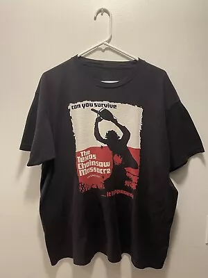Buy Vintage Texas Chainsaw Massacre Horror Movie T Shirt Size XL Retro Style Black • 24.41£