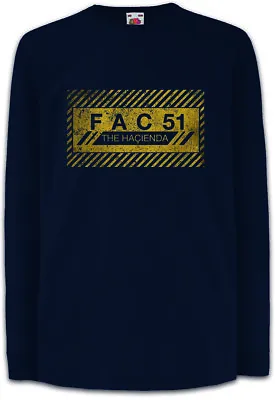 Buy FAC 51 THE HACIENDA I Kids Long Sleeve T-Shirt Fac51 Club Factory Joy Division • 18.95£