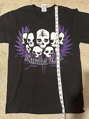 Buy Delta Goth Rock Lacuna Coil Skulls Black Purple Band Tshirt Sz S • 14.20£