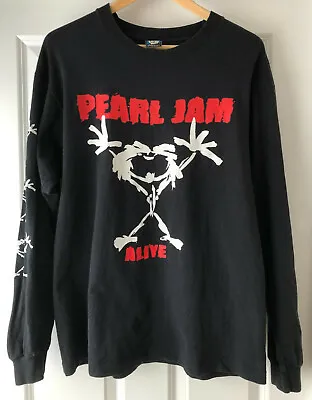 Buy Pearl Jam 1992 Alive Stickman Long Sleeve T-Shirt Vintage Screen Stars Size XL • 300£