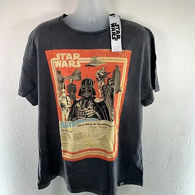 Buy Recovered Star Wars Action Figure Villain T-Shirt, Size XL/XXL Dark Grey Acid • 9.99£