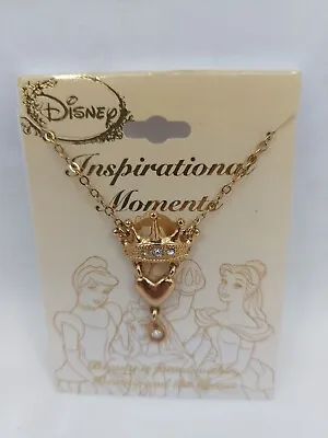 Buy Disney/Kohls Beauty & The Beast Inspirational Moments Crown Pendant Necklace NIP • 15.39£