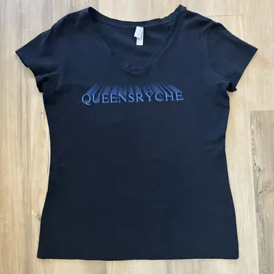 Buy Next Level Apparel Women’s XL Black Blue Queensryche V Neck Top Shirt • 23.62£