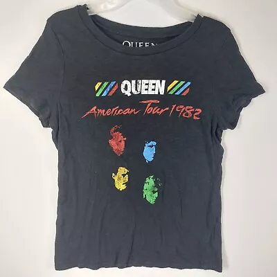Buy Queen American Tour 1982 Official Merch Women's Size Small Black Band Tee  • 11.34£