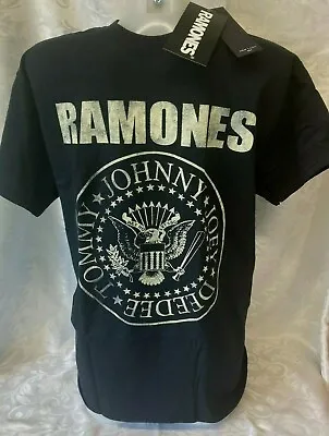 Buy New Look Ramones Presidential Seal Man T-Shirt Size M Short Sleeve Black New • 12.43£