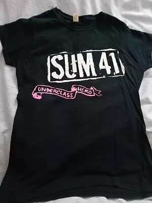 Buy Sum 41 Underclass Hero Women's Shirt 100% Cotton Medium Size • 10£