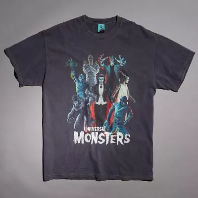 Buy Official Universal Monsters Vintage Wash Charcoal T-Shirt • 24.99£