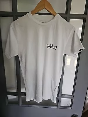 Buy Men’s Vans Off The Wall Logo Crew Neck T-shirt White Small S Size • 6.50£