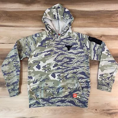 Buy Under Armour Hoodie Boys Large Green Camo Project Rock Salute Sweatshirt Youth • 21.13£