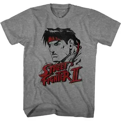 Buy Street Fighter 2 Capcom Video Game Close Up Ryu Bust Photo Men's T Shirt • 42.23£