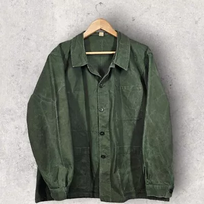 Buy Vintage Sonorco French Army Chore Coat Field  Jacket L • 49.95£