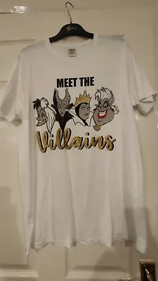 Buy Disney  Meet The Villains  White T Shirt. Size 12/14 • 5.25£