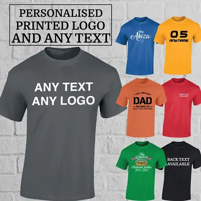 Buy Personalised T-shirt Photo Custom Your Text Logo Unisex Printed Tshirt Cool Wear • 8.99£