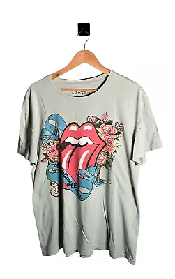 Buy The Rolling Stones T-Shirt Womens Size 2 XL Green Short Sleeve Graphic Print • 16.95£