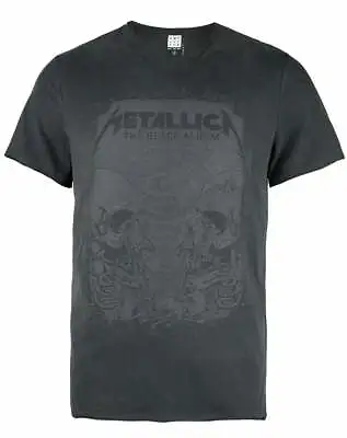 Buy Amplified Metallica Black Album Mens Charcoal T Shirt Metallica Classic Tee • 24.95£