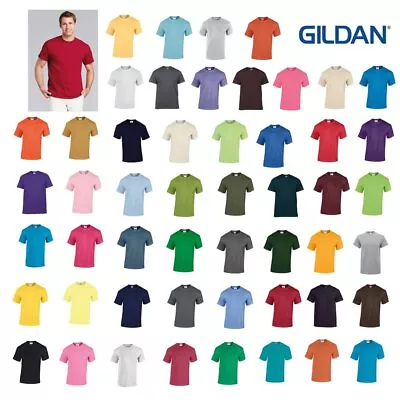 Buy Gildan Heavy T-Shirt 5000 - Unisex Short Sleeve Casual Cotton T-Shirt • 6.69£