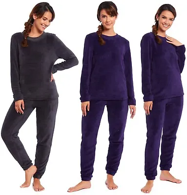 Buy THICK Womens Ladies Fleece Pyjamas Supersoft Heavy Fleece Long Sleeve Nightwear • 12.99£