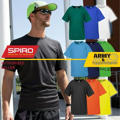 Buy Spiro Air Cool T-Shirt Breathable Stretch Quick Dry Eye Bird Mesh Fabric Work • 4.95£